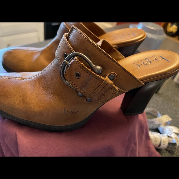 Boc Born Concept Joy Mules Brown Leather Buckle - Picture 2 of 13